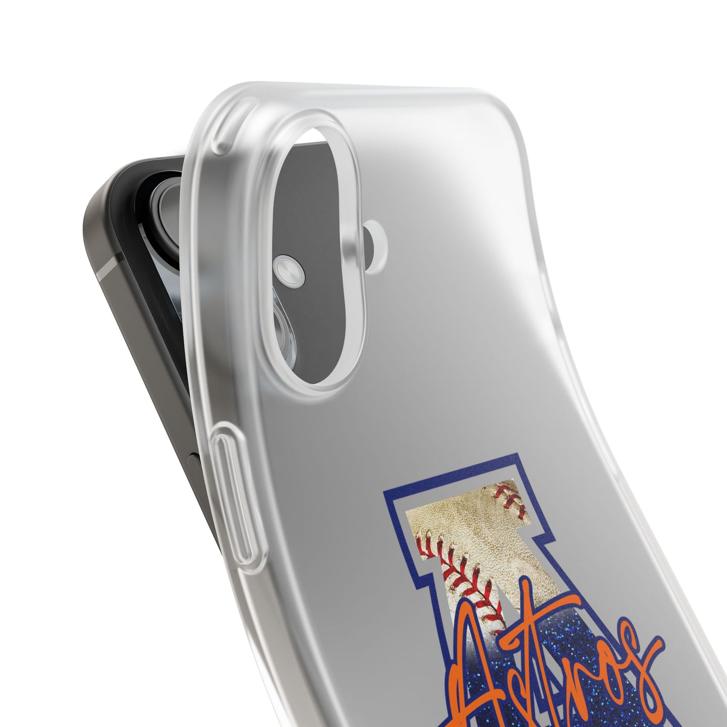 Astros Letter A Phone Case — Baseball Script Design Flexi Case