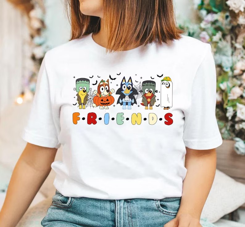 Bluey Friends Halloween PNG Digital Design Download