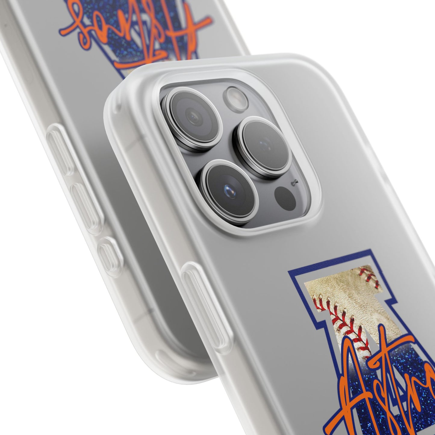 Astros Letter A Phone Case — Baseball Script Design Flexi Case