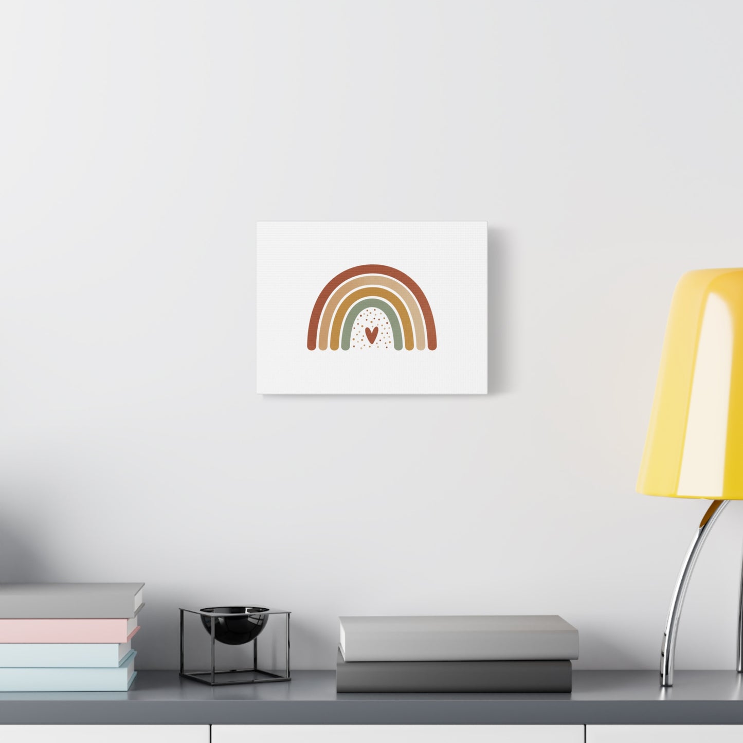Neutral Rainbow Canvas, Boho Muted Rainbow Nursery Wall Art | Desert Arc Print