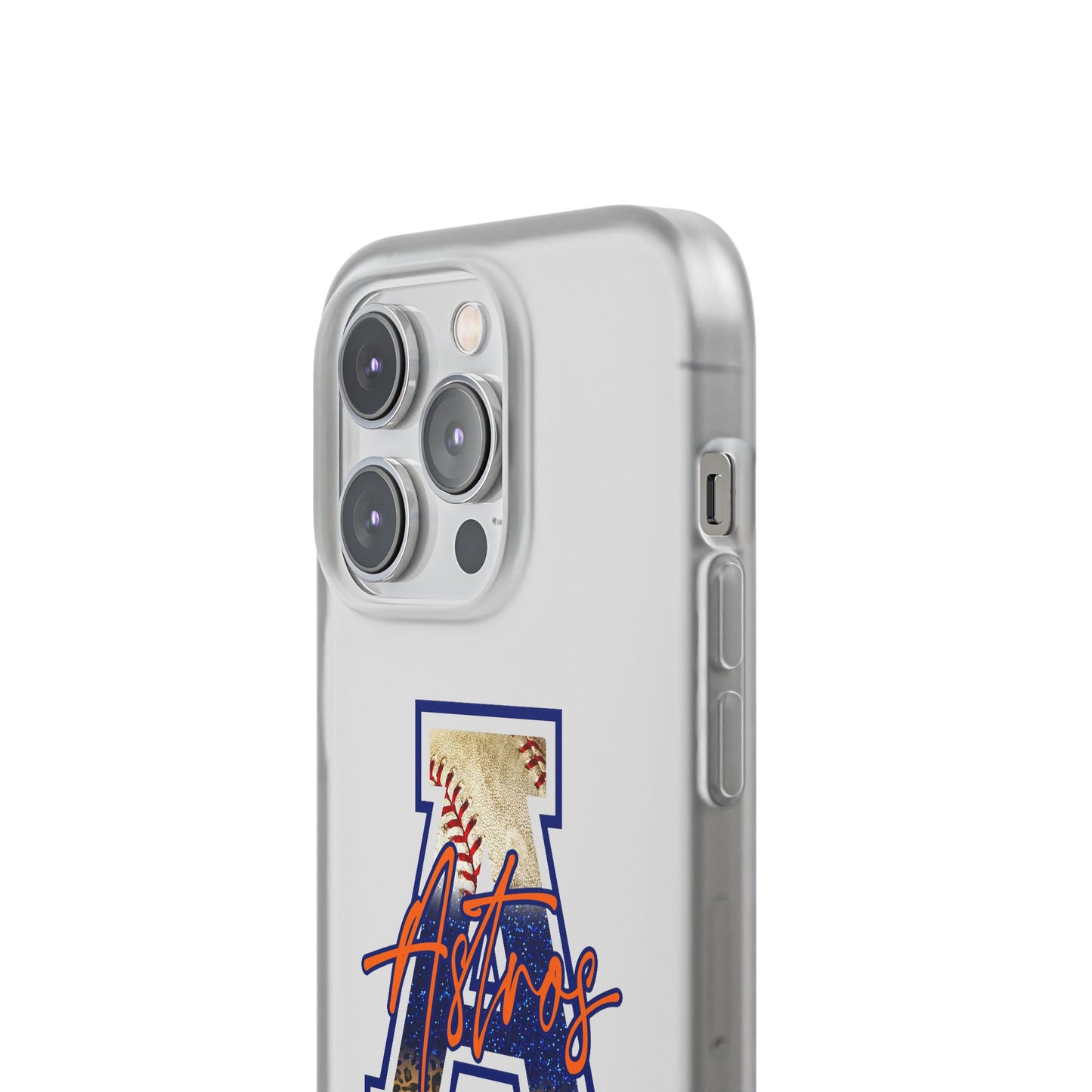 Astros Letter A Phone Case — Baseball Script Design Flexi Case
