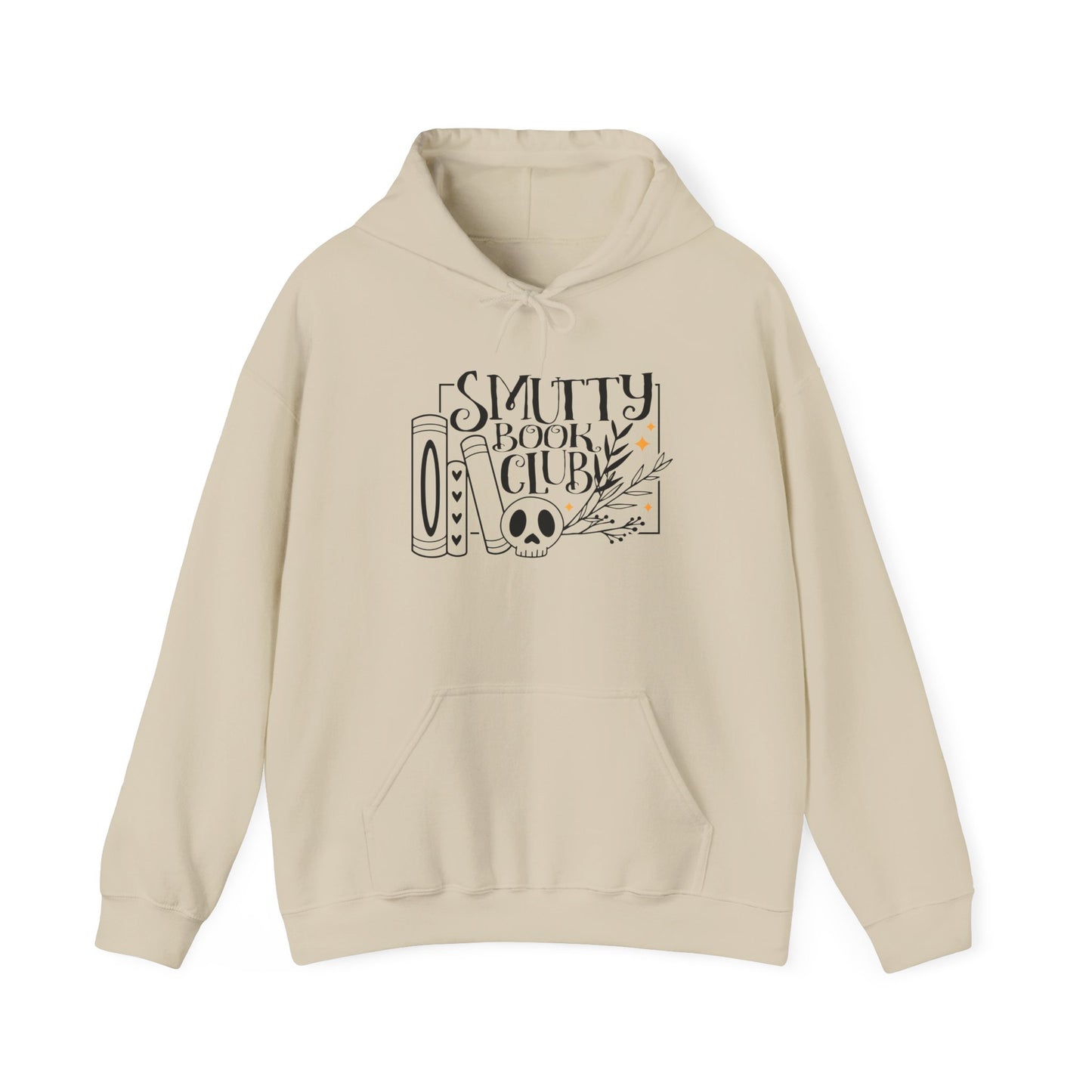 Book Club Hoodie — "Smutty Book Club" Skull & Books Reading Sweatshirt