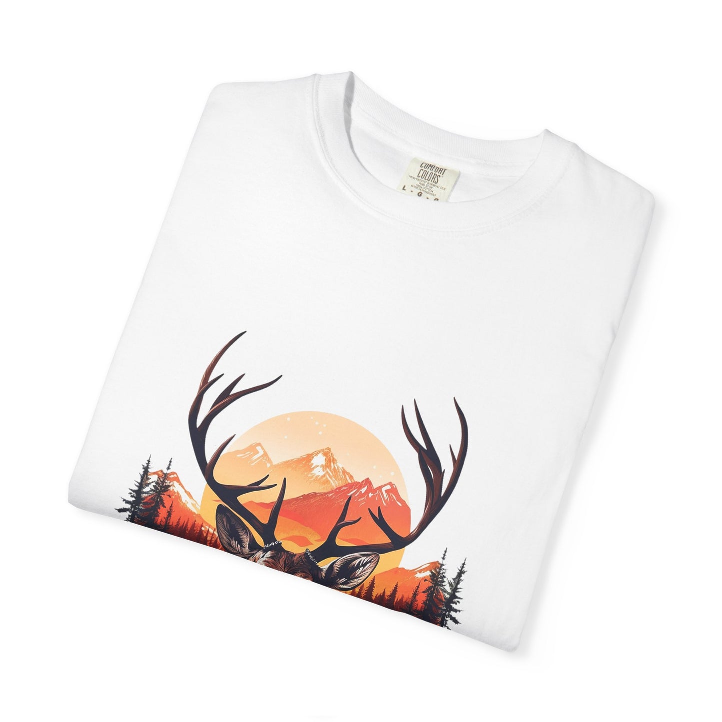 Deer Sunset Graphic T-Shirt