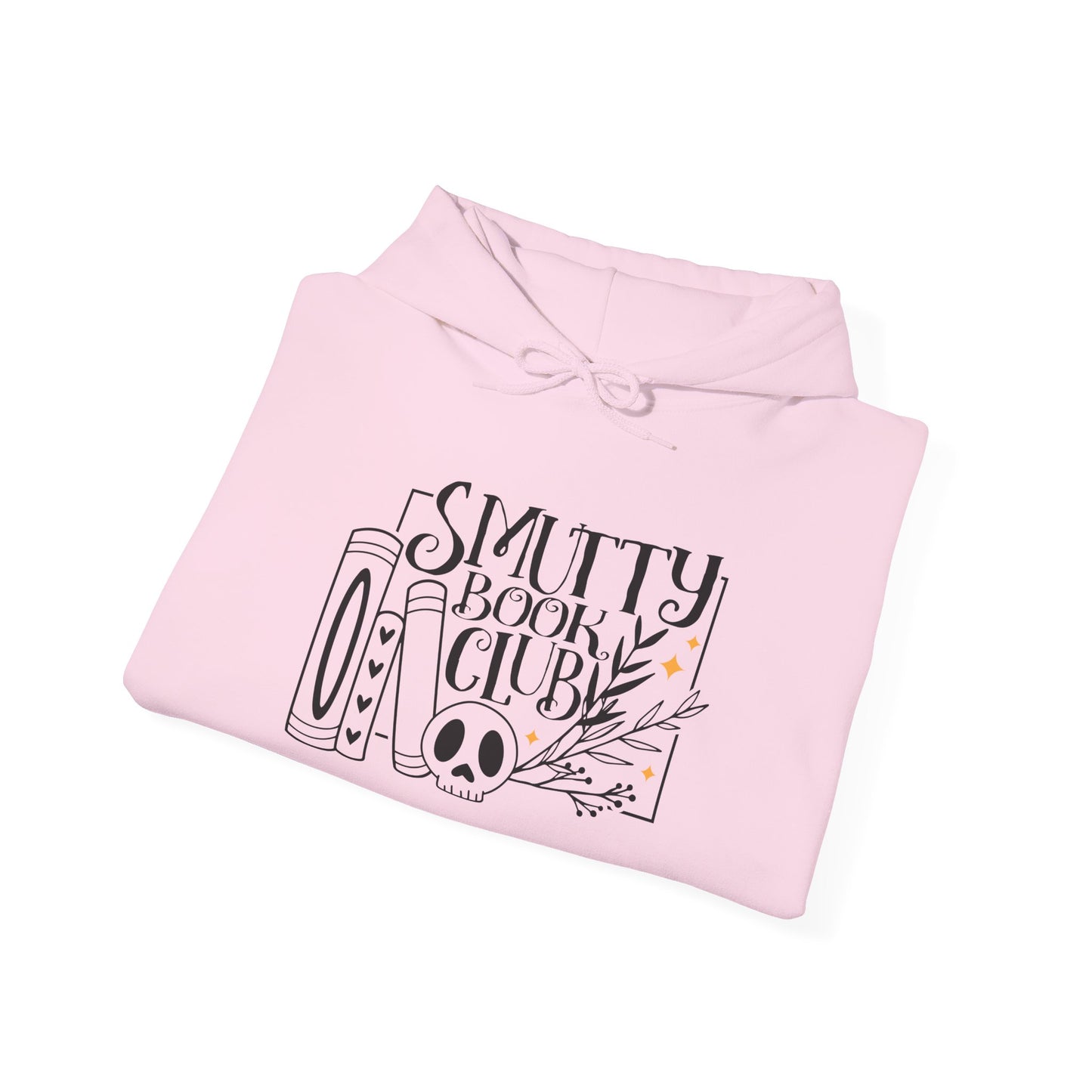 Book Club Hoodie — "Smutty Book Club" Skull & Books Reading Sweatshirt