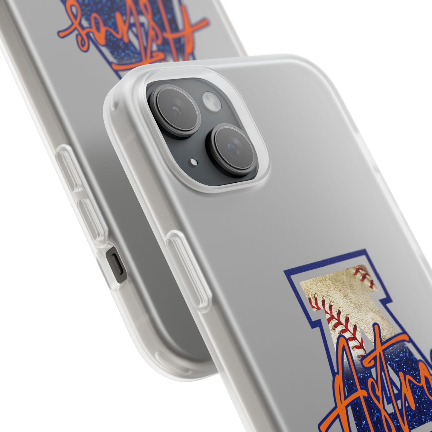 Astros Letter A Phone Case — Baseball Script Design Flexi Case