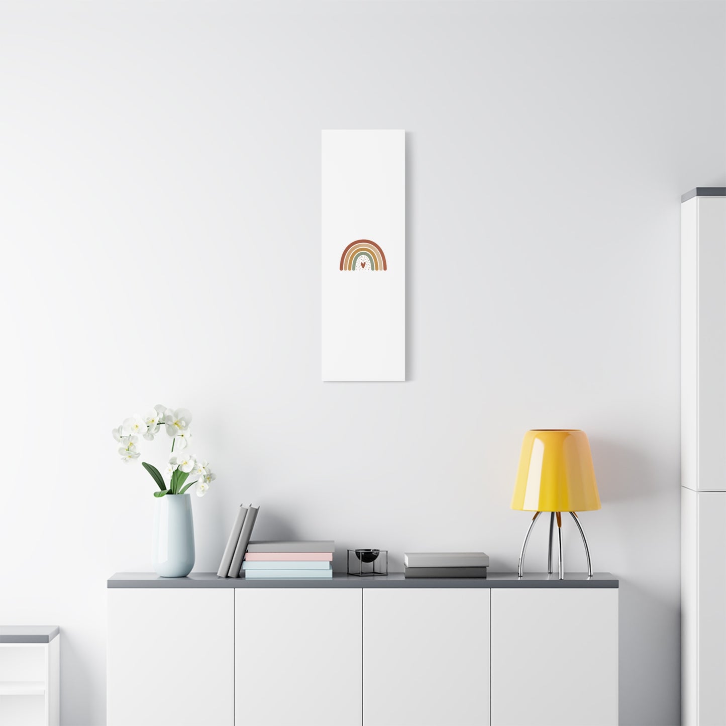 Neutral Rainbow Canvas, Boho Muted Rainbow Nursery Wall Art | Desert Arc Print