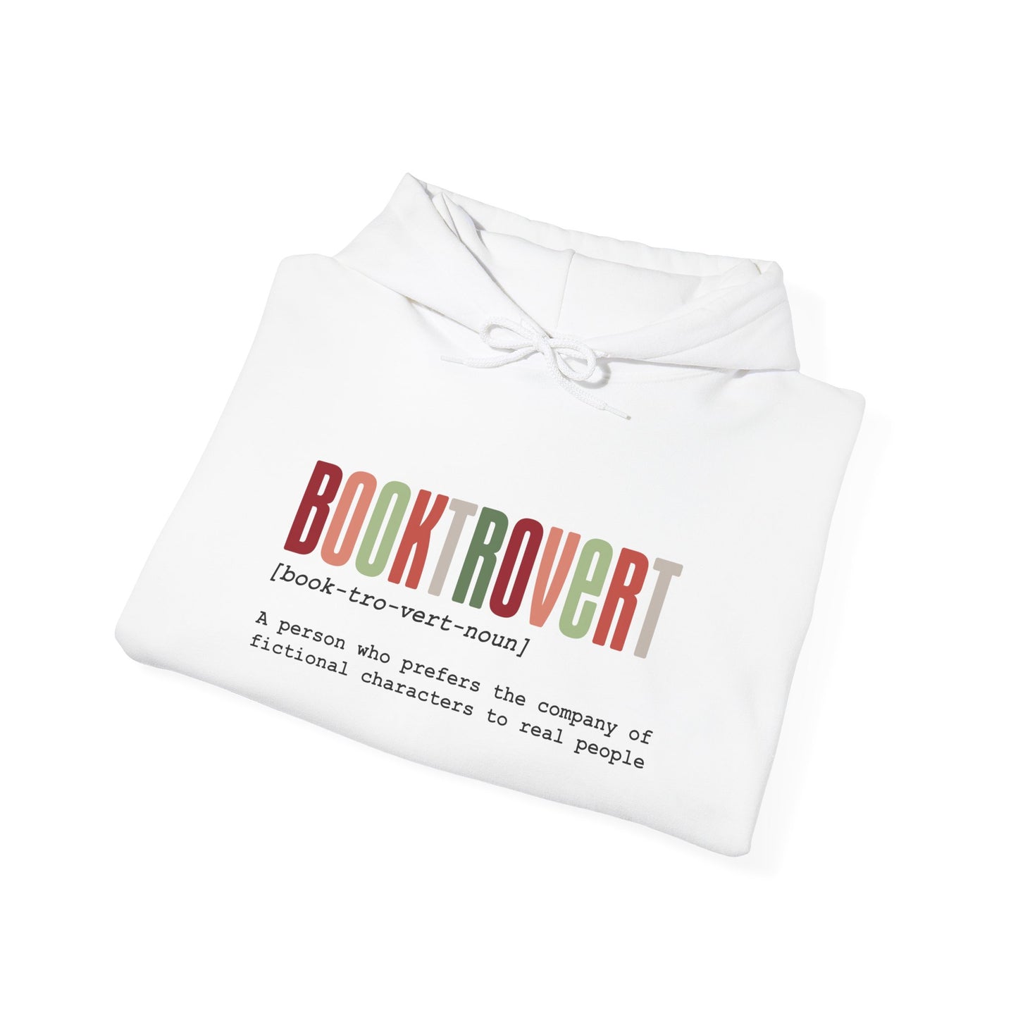 Booktivist Hoodie — "Booktovvert" Literary Quote Pullover for Book Lovers with sleeve design