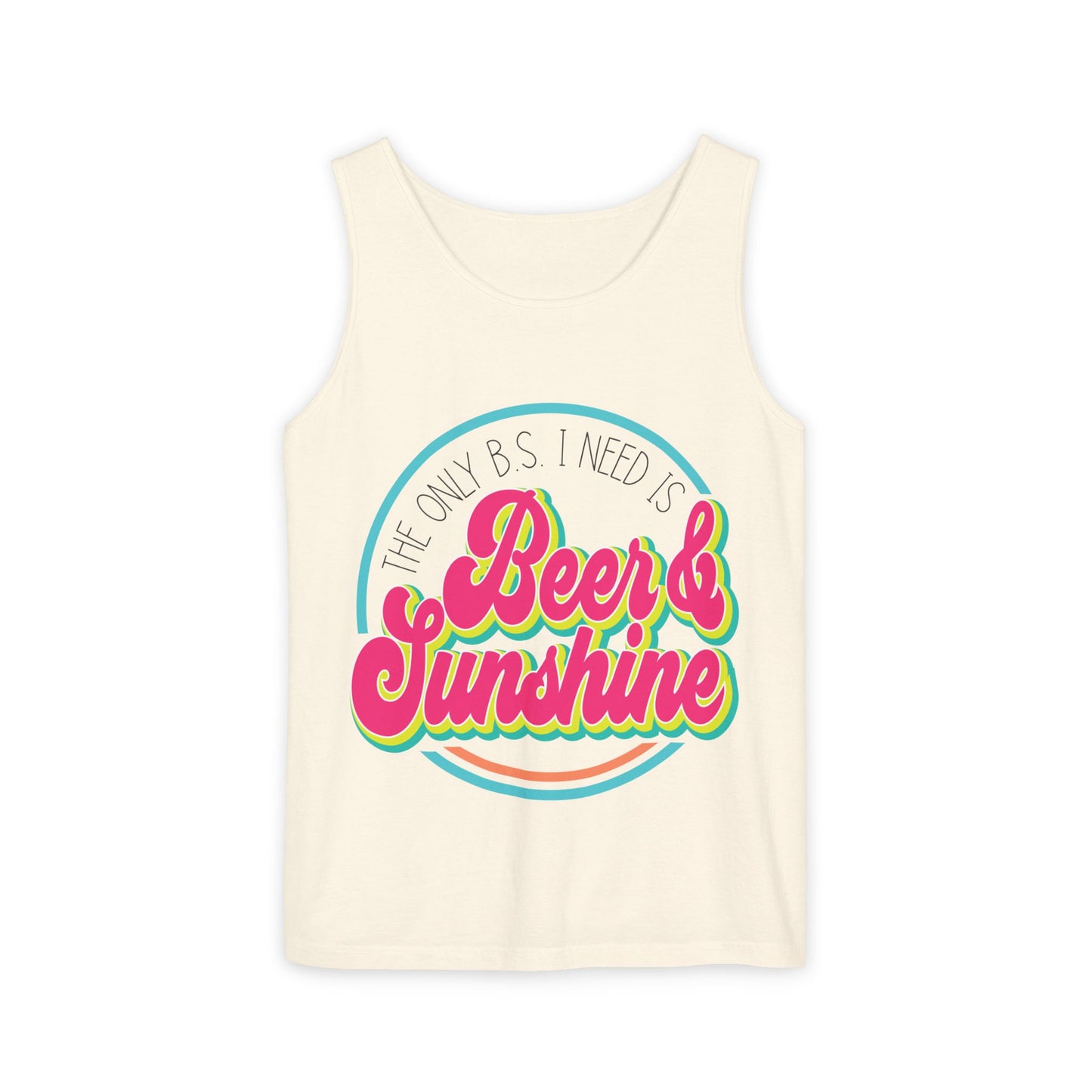 Beer & Sunshine Tank Top – Retro Summer Beer Graphic Tank