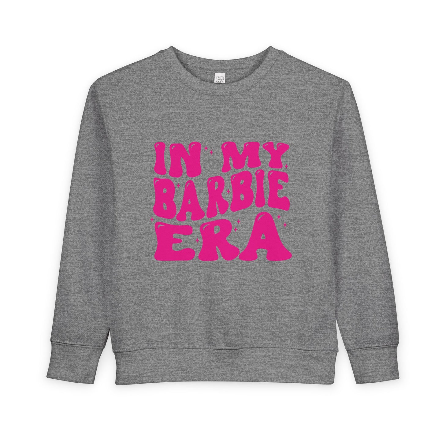 Toddler Sweatshirt — "In My Barbie Era" Pink Retro Graphic Pullover