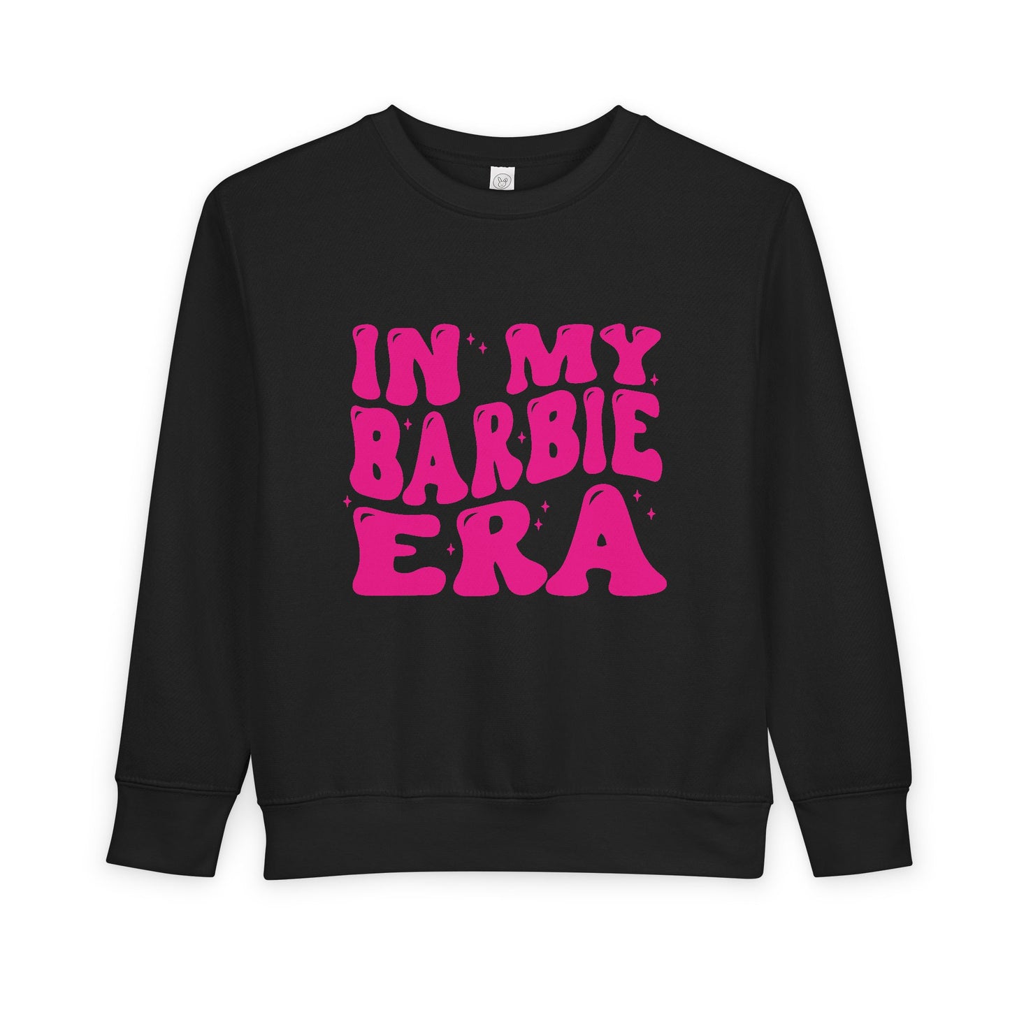 Toddler Sweatshirt — "In My Barbie Era" Pink Retro Graphic Pullover