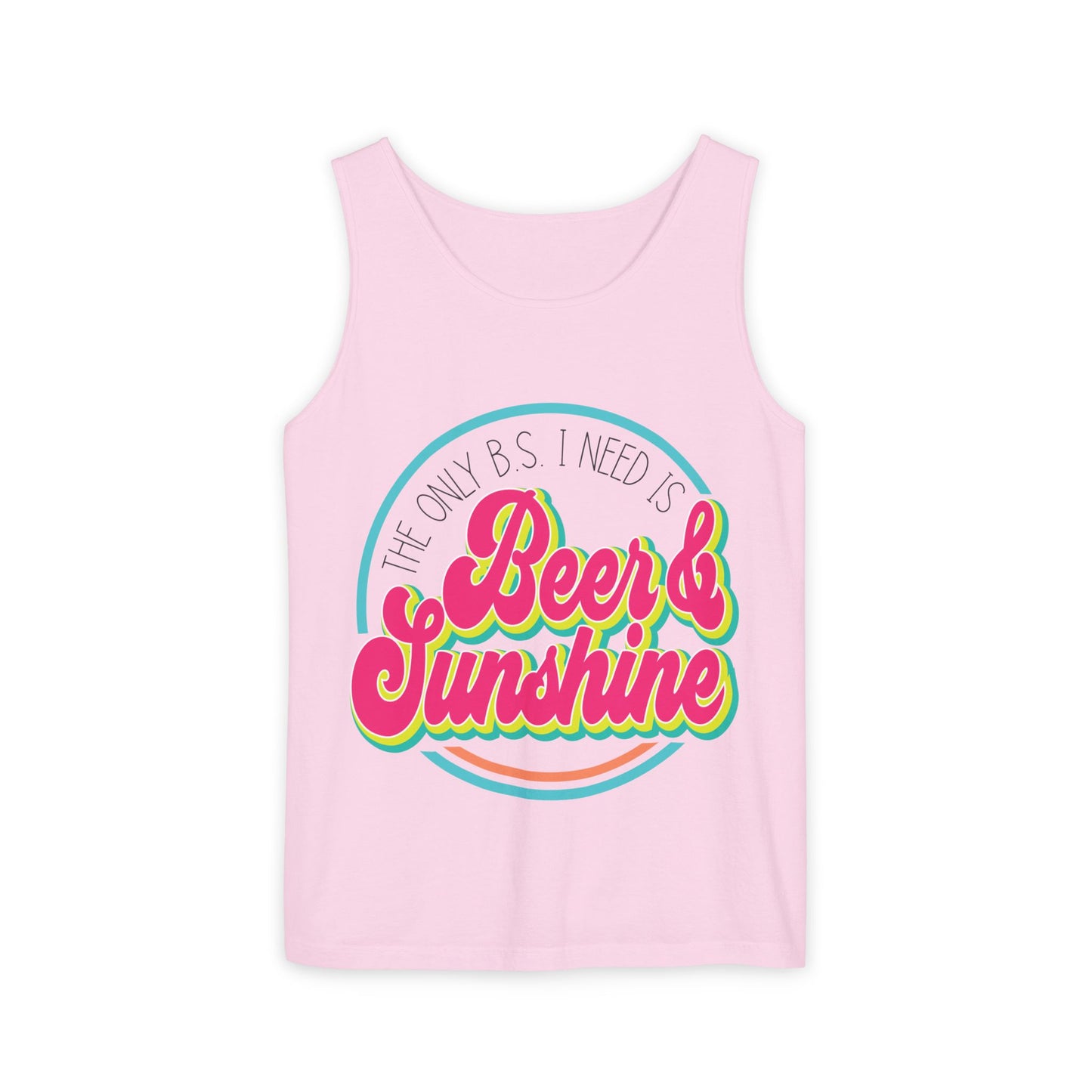 Beer & Sunshine Tank Top – Retro Summer Beer Graphic Tank