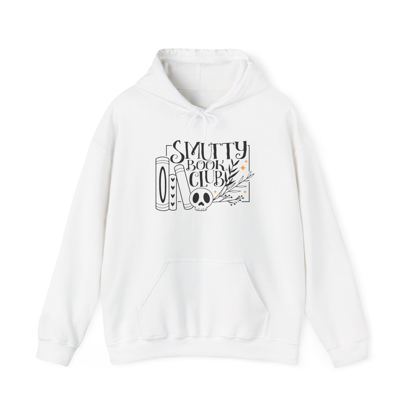 Book Club Hoodie — "Smutty Book Club" Skull & Books Reading Sweatshirt