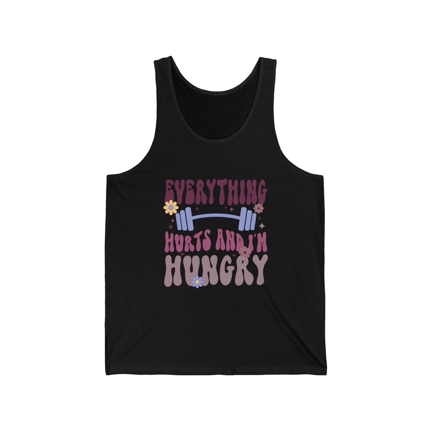 Workout Tank Top — "Everything Hurts and I’m Hungry" Funny Fitness Tank
