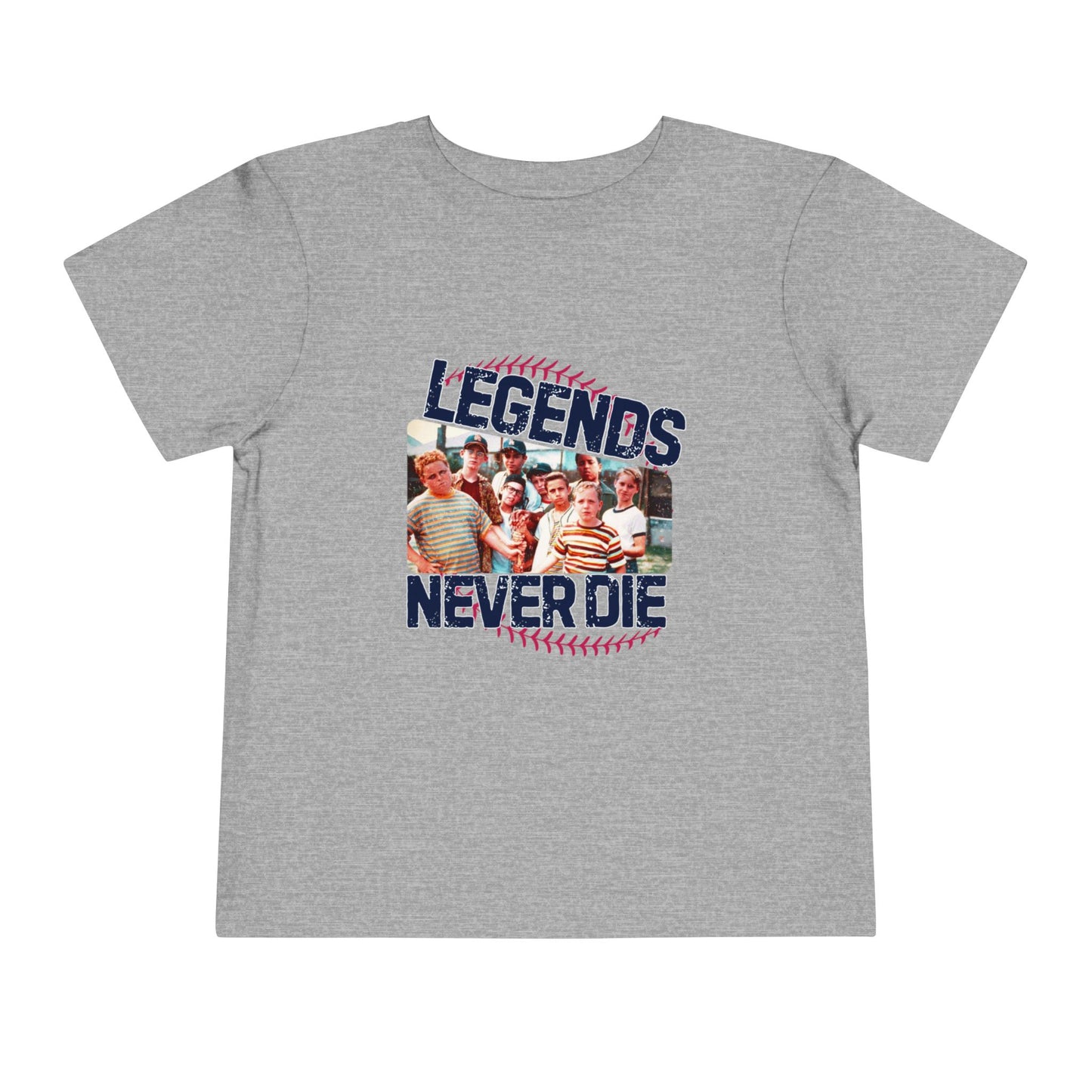 Toddler Tee "Legends Never Die" Vintage Baseball Photo