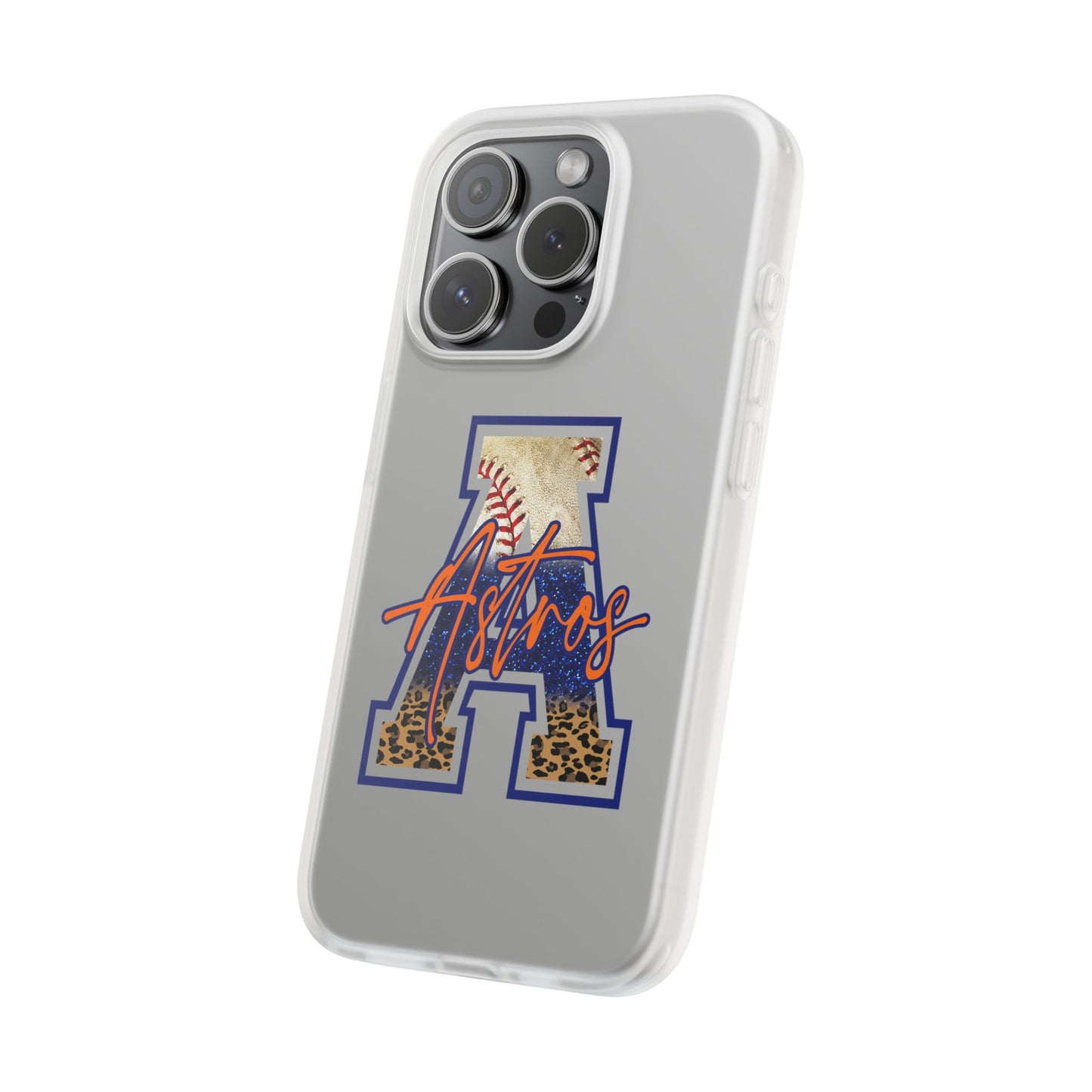 Astros Letter A Phone Case — Baseball Script Design Flexi Case