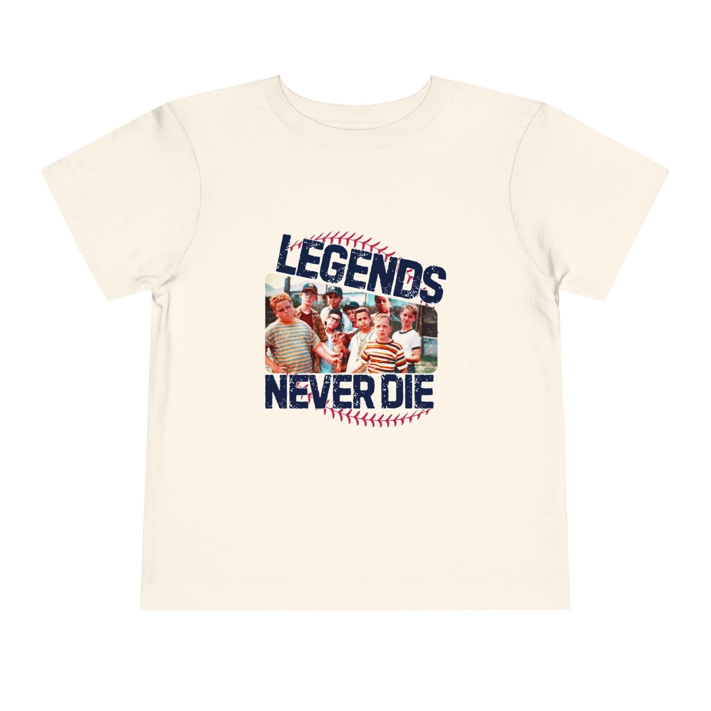 Toddler Tee "Legends Never Die" Vintage Baseball Photo