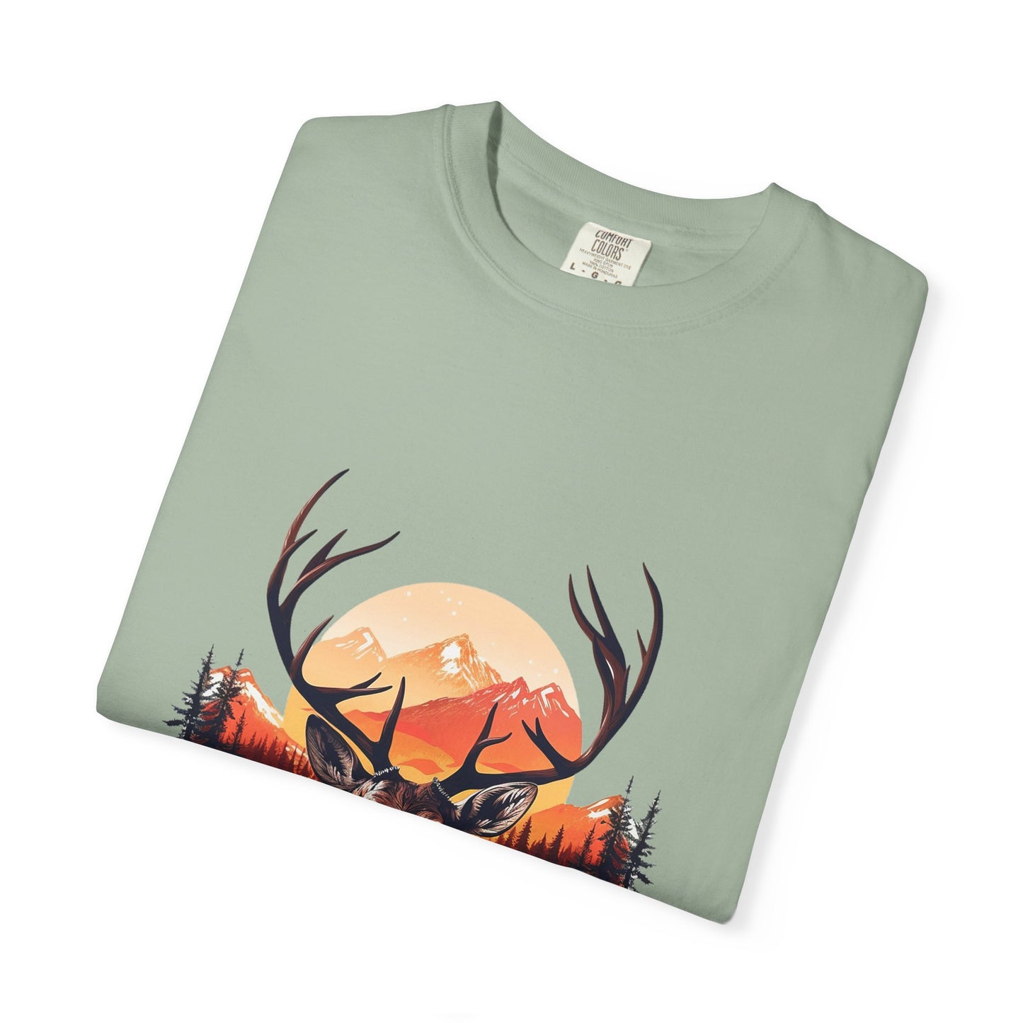 Deer Sunset Graphic T-Shirt