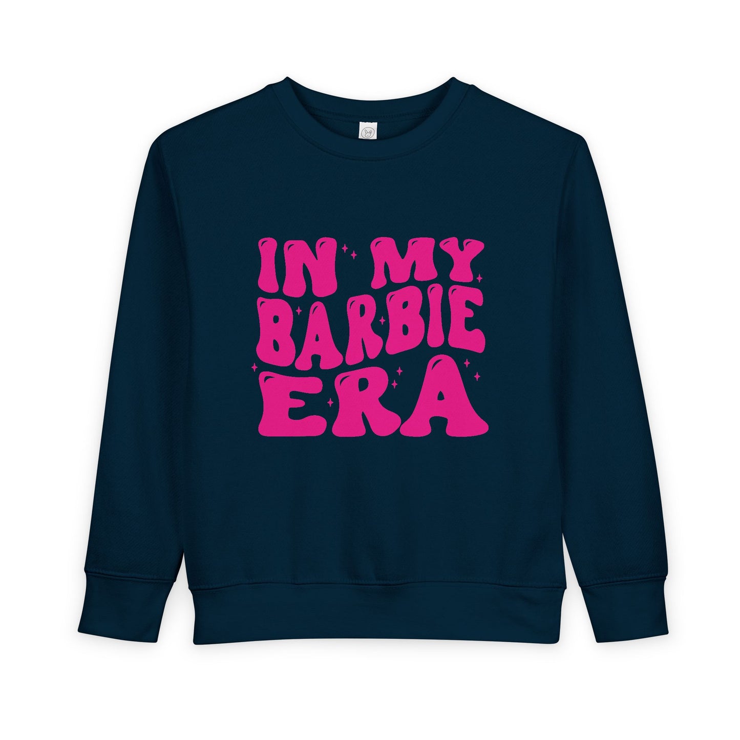 Toddler Sweatshirt — "In My Barbie Era" Pink Retro Graphic Pullover