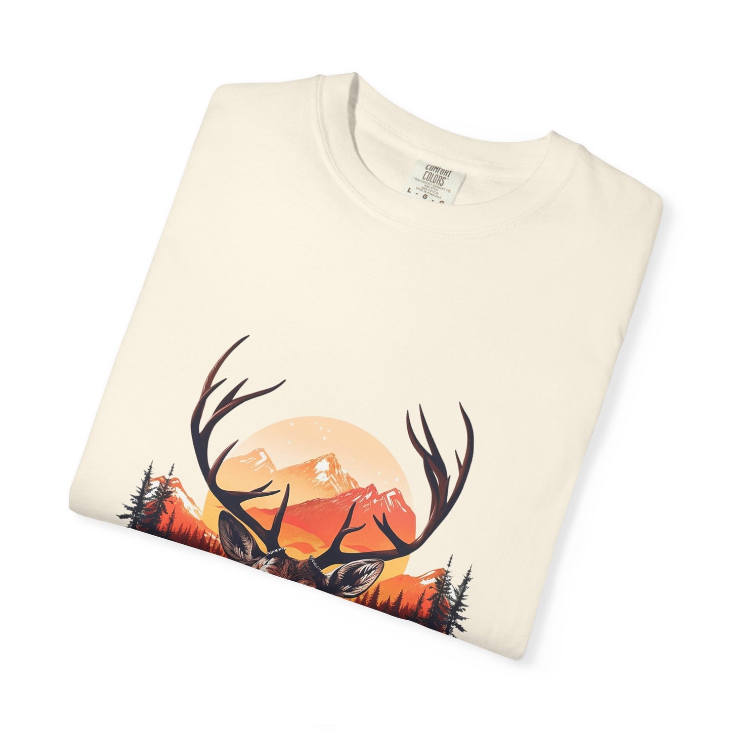 Deer Sunset Graphic T-Shirt