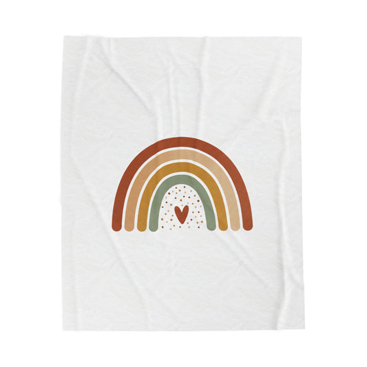Neutral Rainbow Terracotta Arc Blanket | Boho Nursery Muted Rainbow