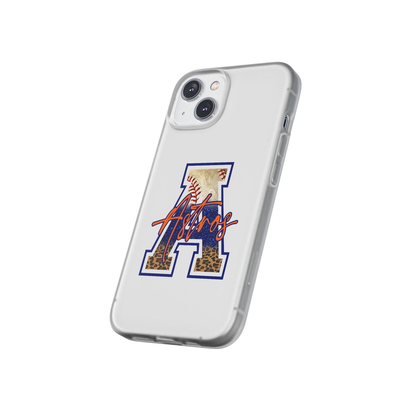 Astros Letter A Phone Case — Baseball Script Design Flexi Case