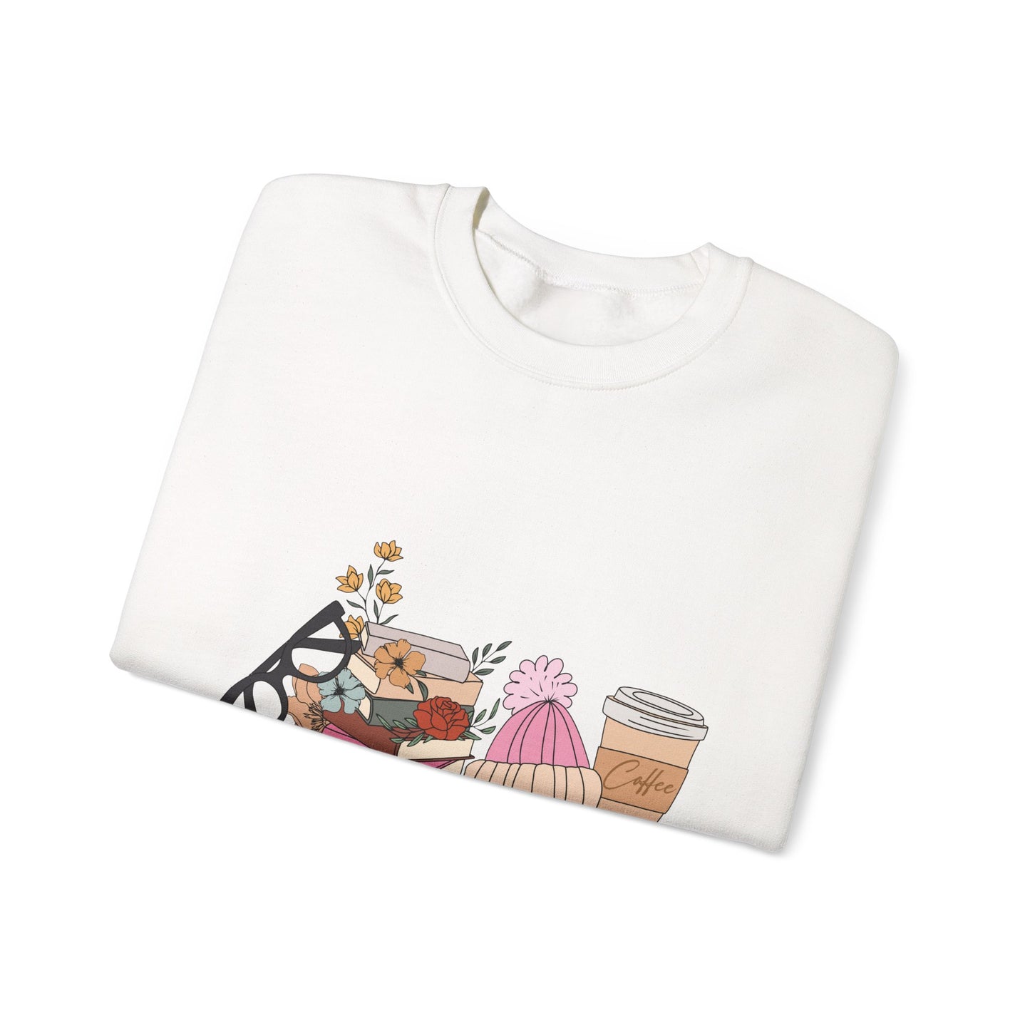 Crewneck Sweatshirt — "#Bookish Baddie" Cozy Reader Graphic Pullover