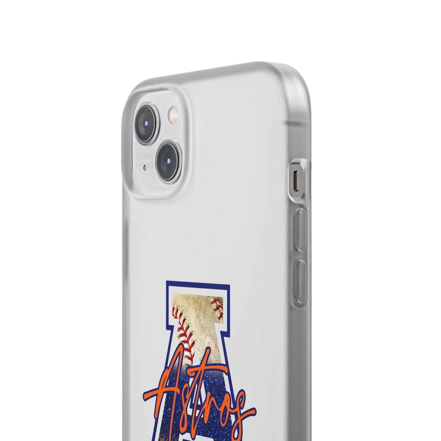 Astros Letter A Phone Case — Baseball Script Design Flexi Case