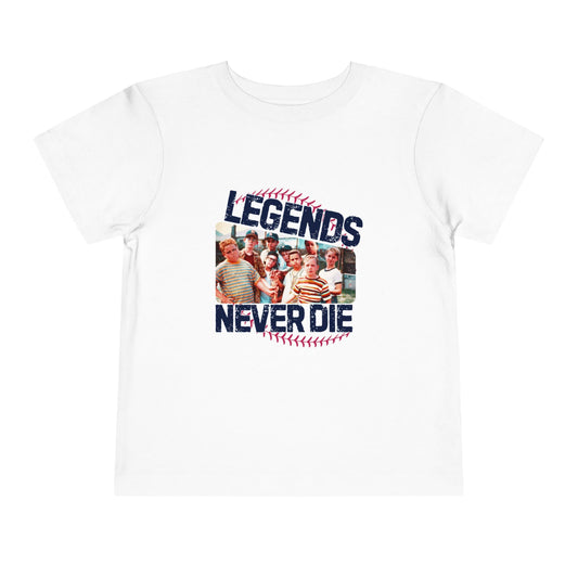 Toddler Tee "Legends Never Die" Vintage Baseball Photo