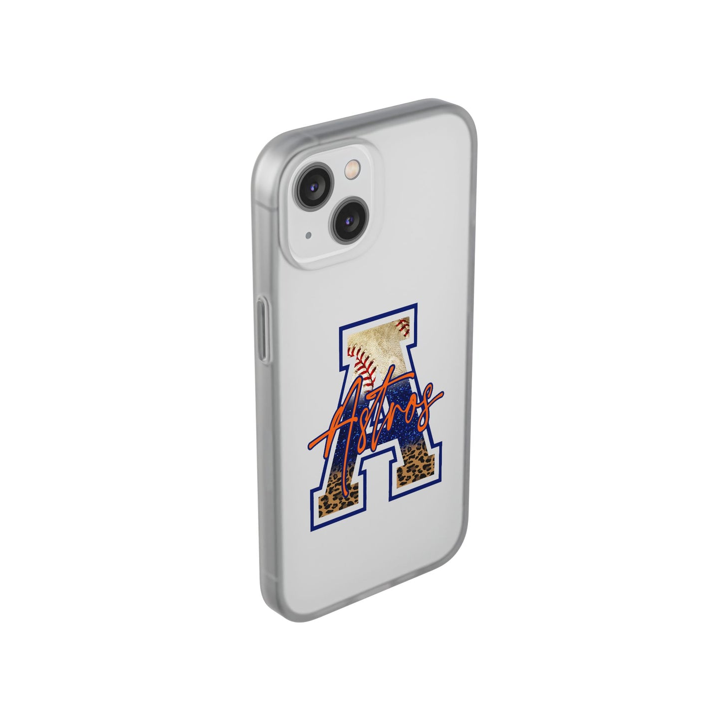 Astros Letter A Phone Case — Baseball Script Design Flexi Case