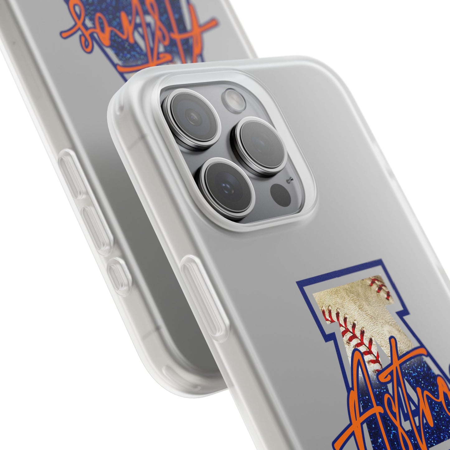 Astros Letter A Phone Case — Baseball Script Design Flexi Case