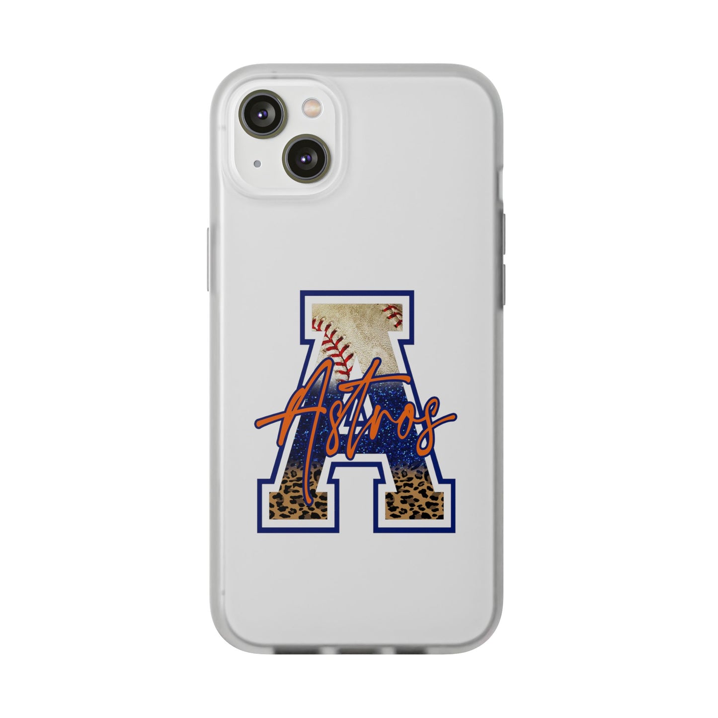 Astros Letter A Phone Case — Baseball Script Design Flexi Case