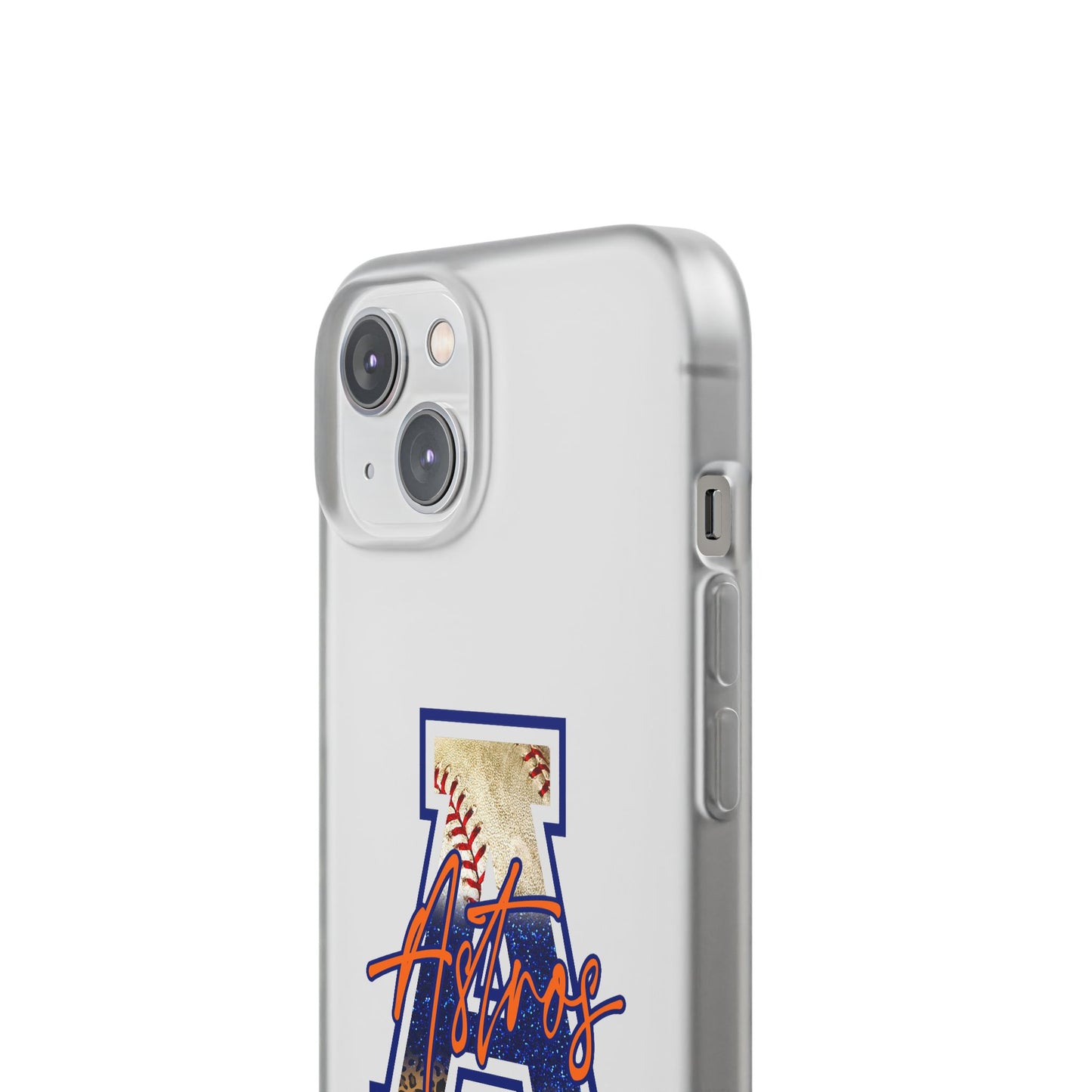 Astros Letter A Phone Case — Baseball Script Design Flexi Case