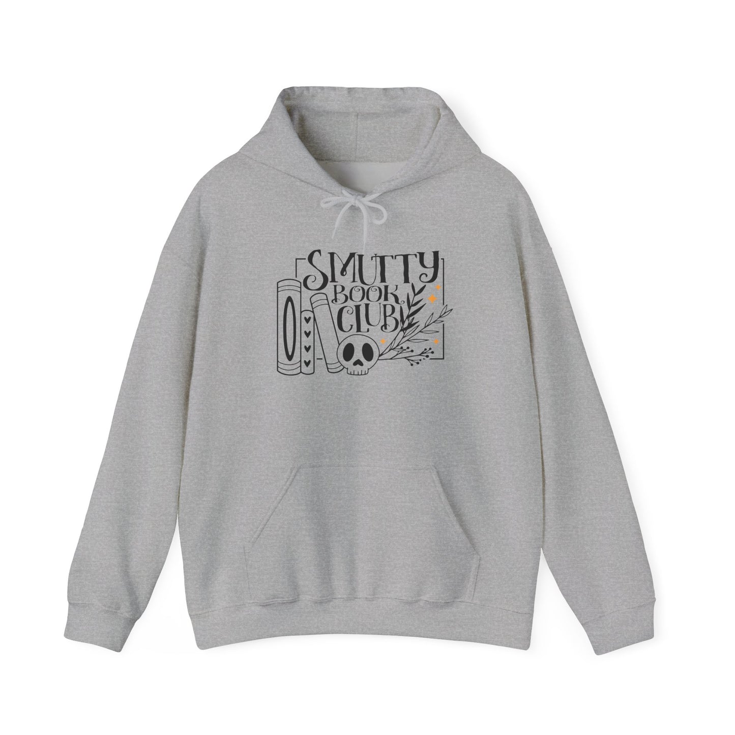 Book Club Hoodie — "Smutty Book Club" Skull & Books Reading Sweatshirt
