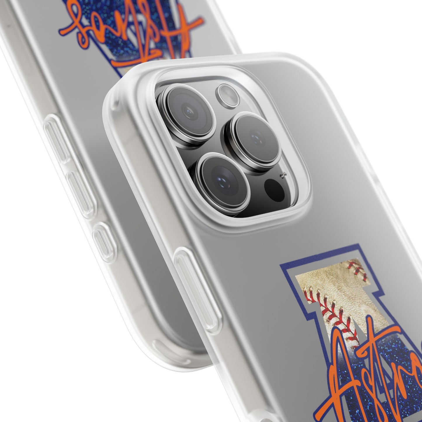 Astros Letter A Phone Case — Baseball Script Design Flexi Case