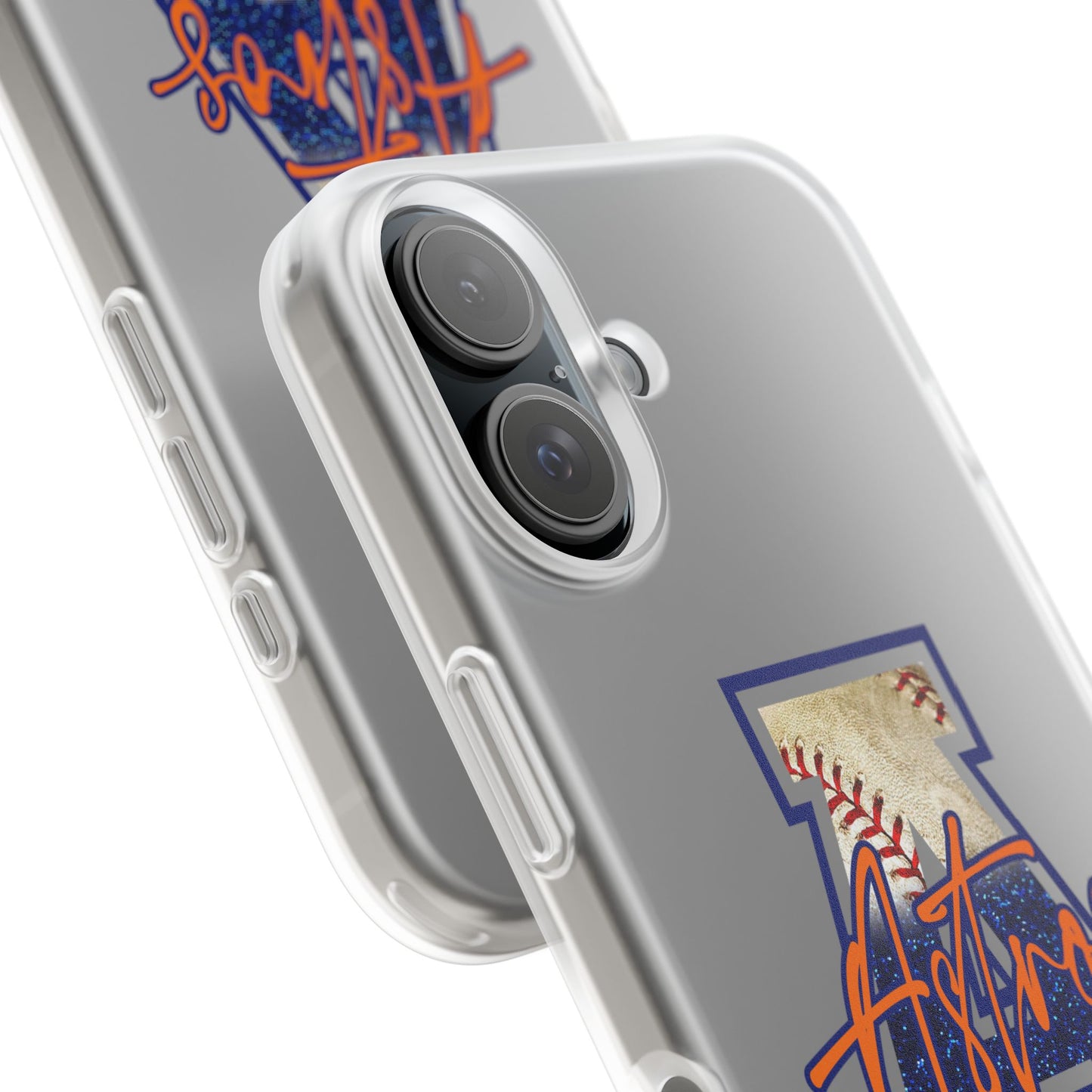 Astros Letter A Phone Case — Baseball Script Design Flexi Case