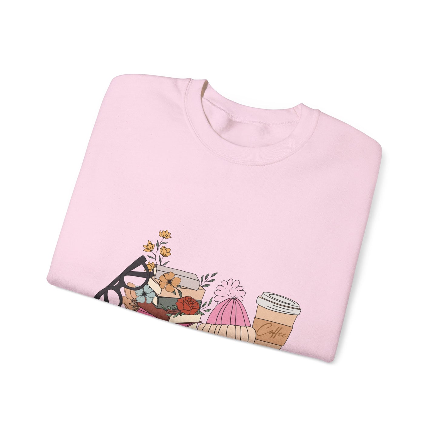 Crewneck Sweatshirt — "#Bookish Baddie" Cozy Reader Graphic Pullover