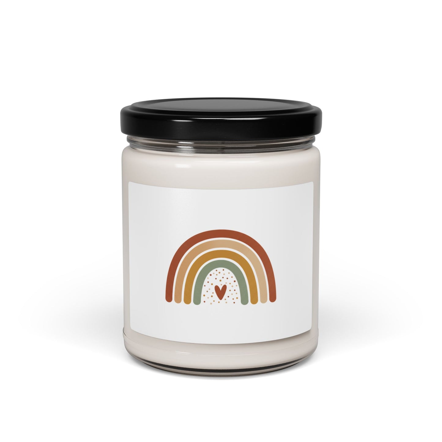 Neutral Rainbow Jar Candle | Boho Rainbow, Muted Desert Arc Scented Soy Candle