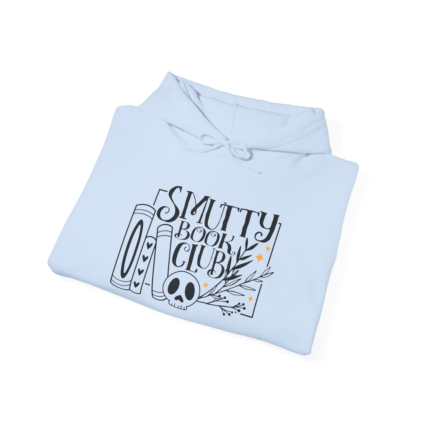 Book Club Hoodie — "Smutty Book Club" Skull & Books Reading Sweatshirt
