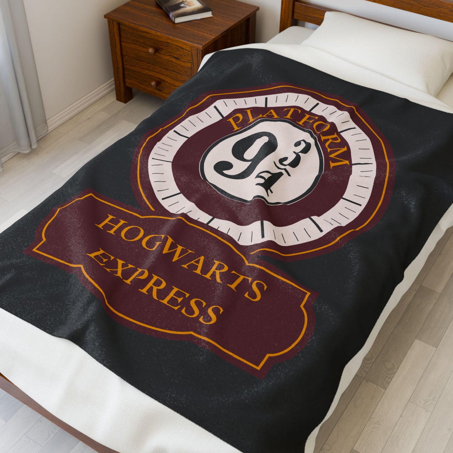 Hogwarts Express Platform 9 Velveteen Plush Blanket