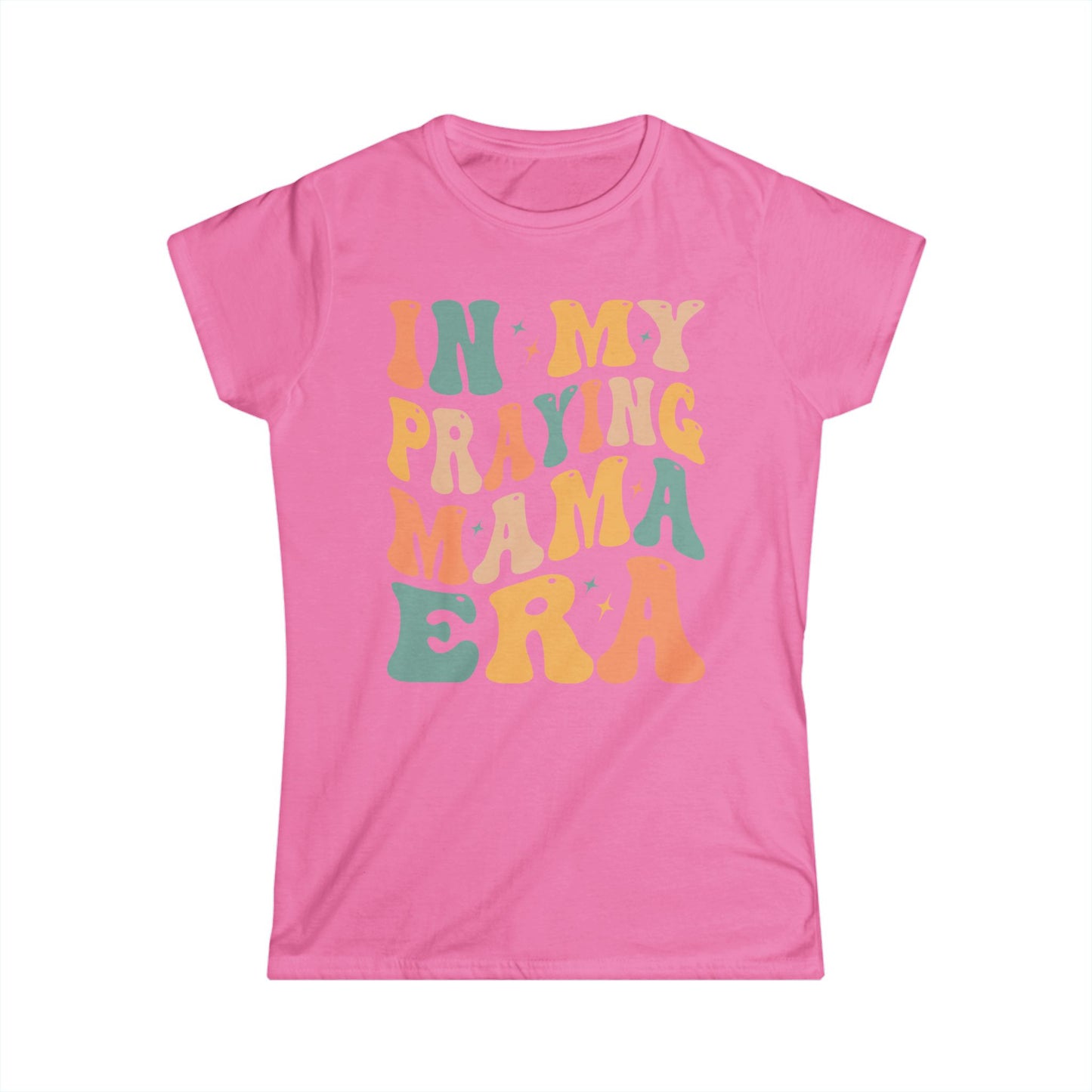 Women’s Tee — "In My Praying Mama Era" Retro Graphic Prayer Shirt