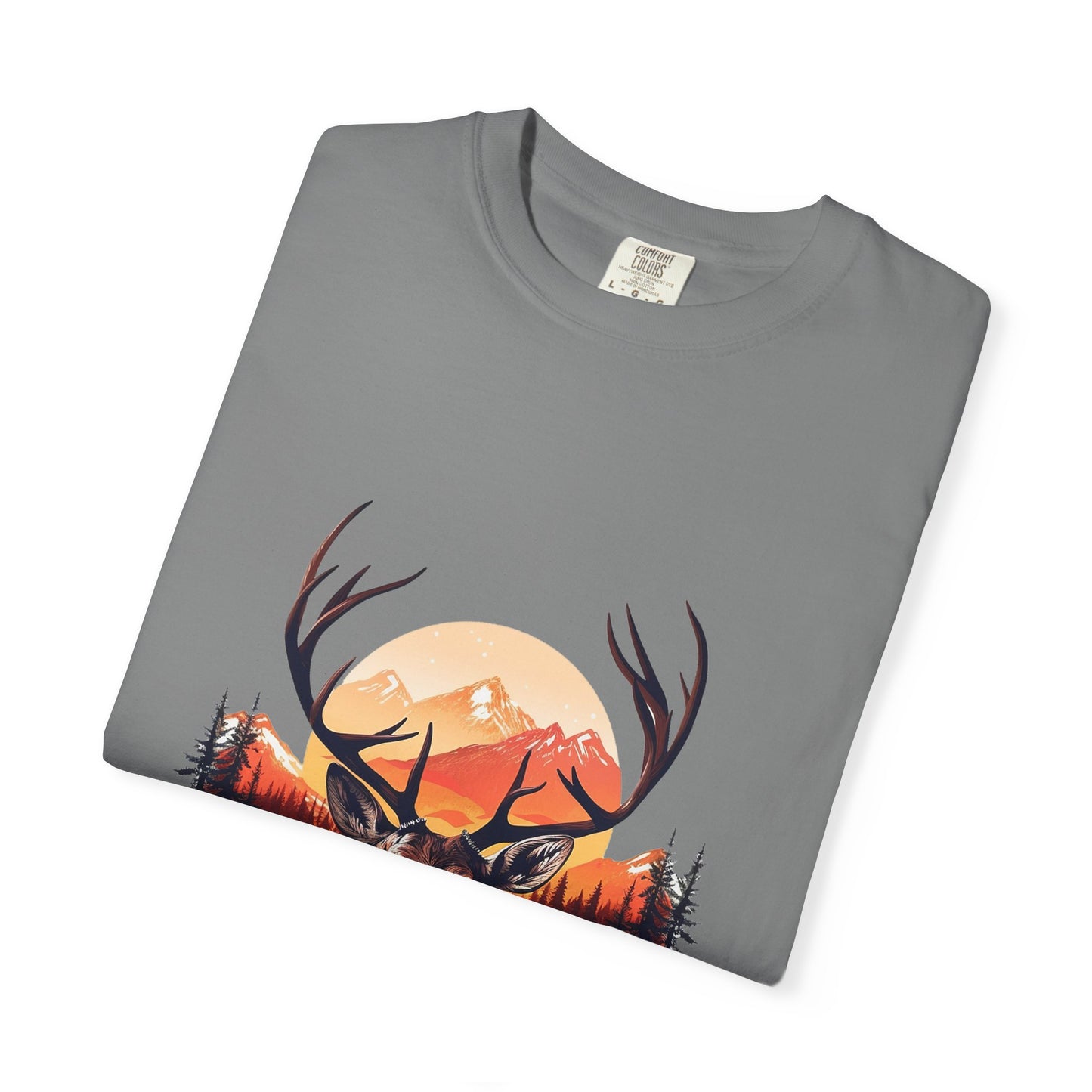 Deer Sunset Graphic T-Shirt