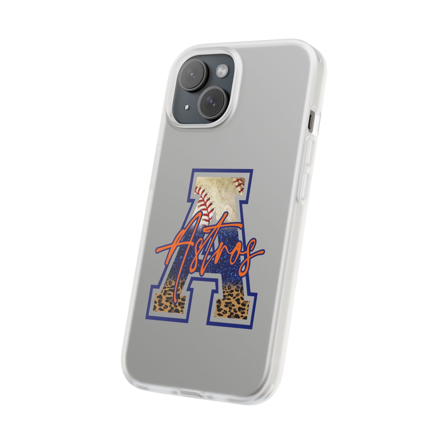 Astros Letter A Phone Case — Baseball Script Design Flexi Case