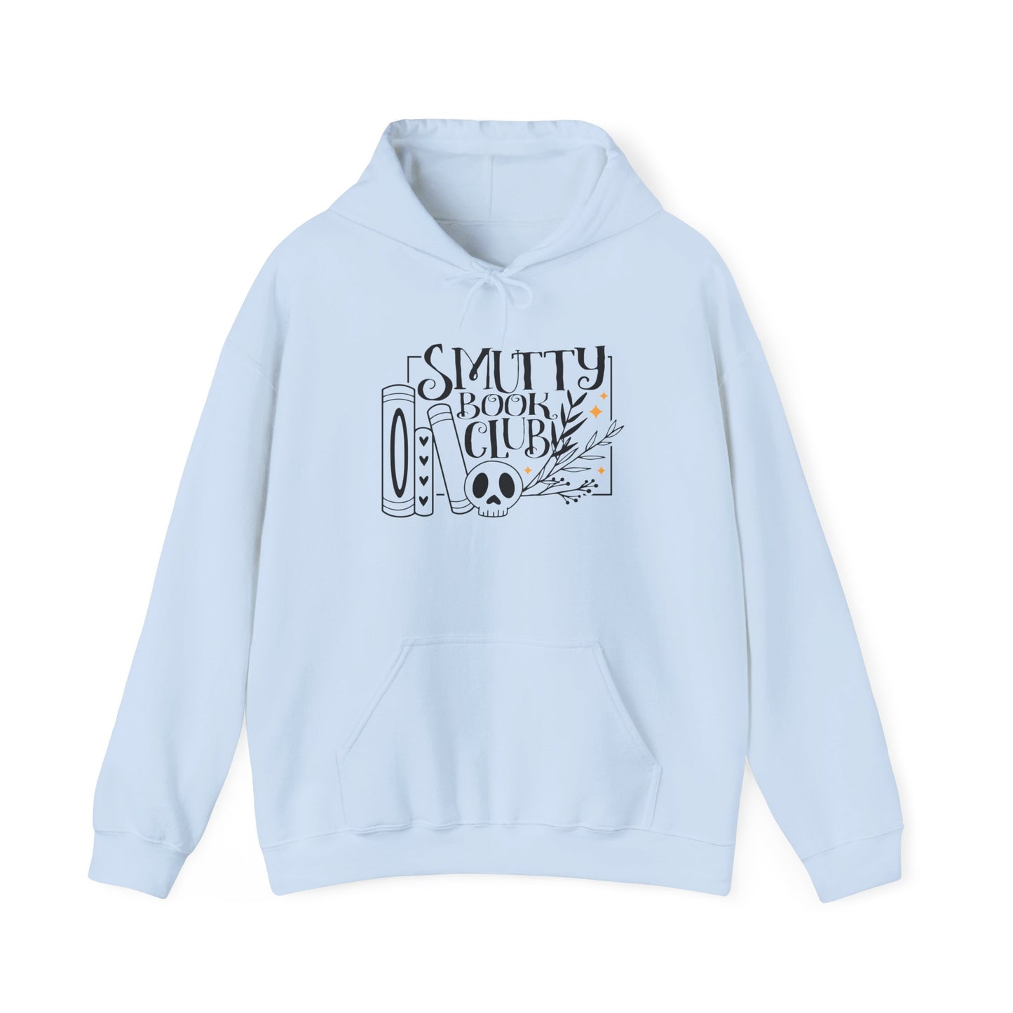 Book Club Hoodie — "Smutty Book Club" Skull & Books Reading Sweatshirt