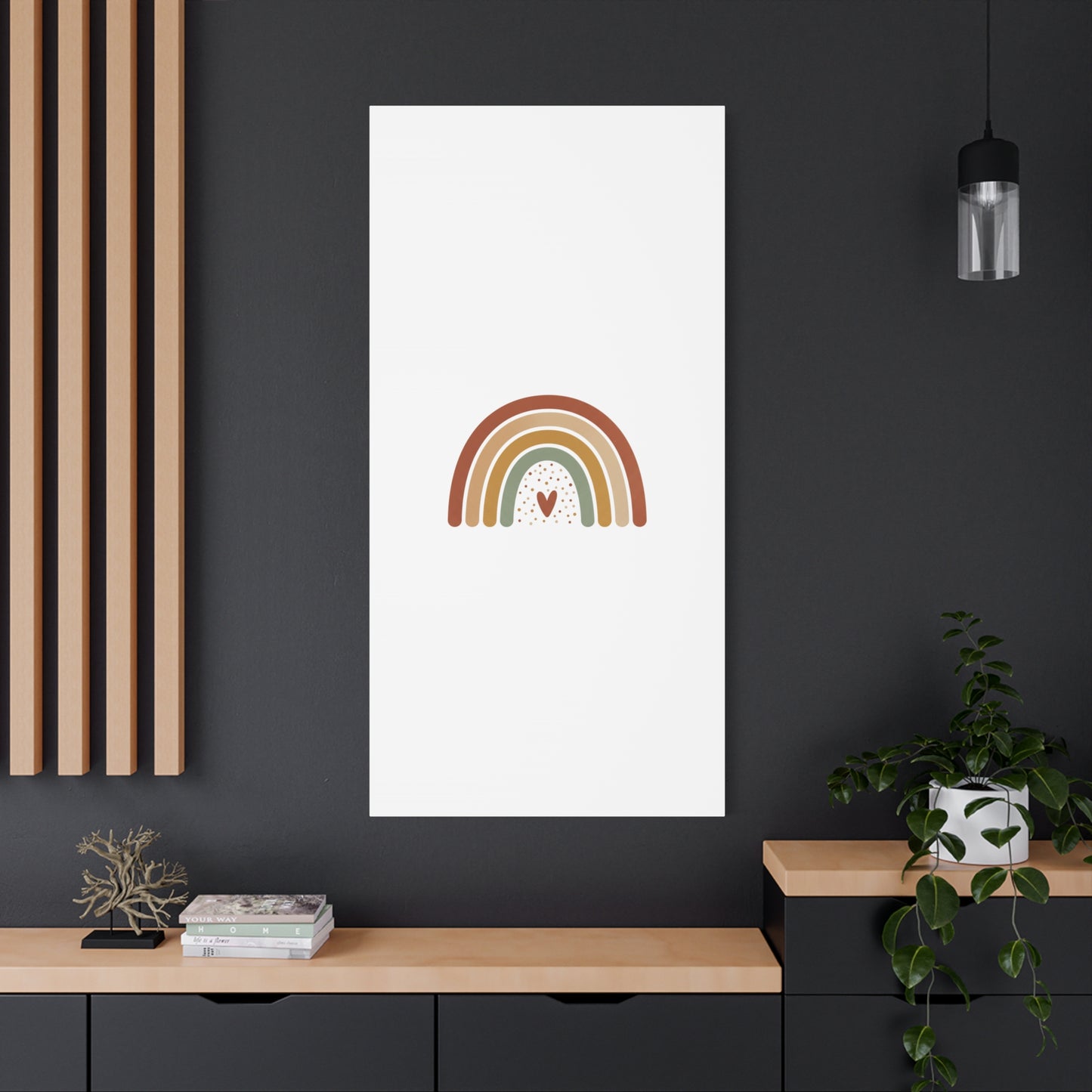 Neutral Rainbow Canvas, Boho Muted Rainbow Nursery Wall Art | Desert Arc Print
