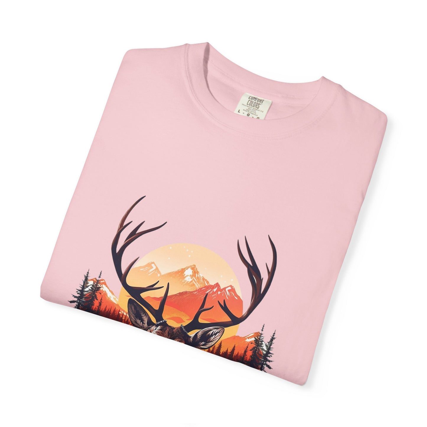 Deer Sunset Graphic T-Shirt
