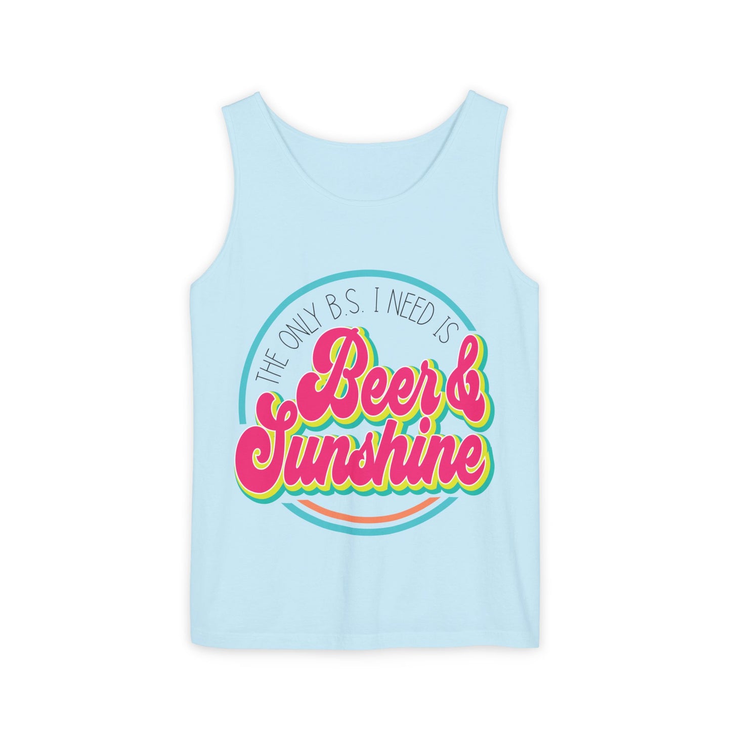 Beer & Sunshine Tank Top – Retro Summer Beer Graphic Tank