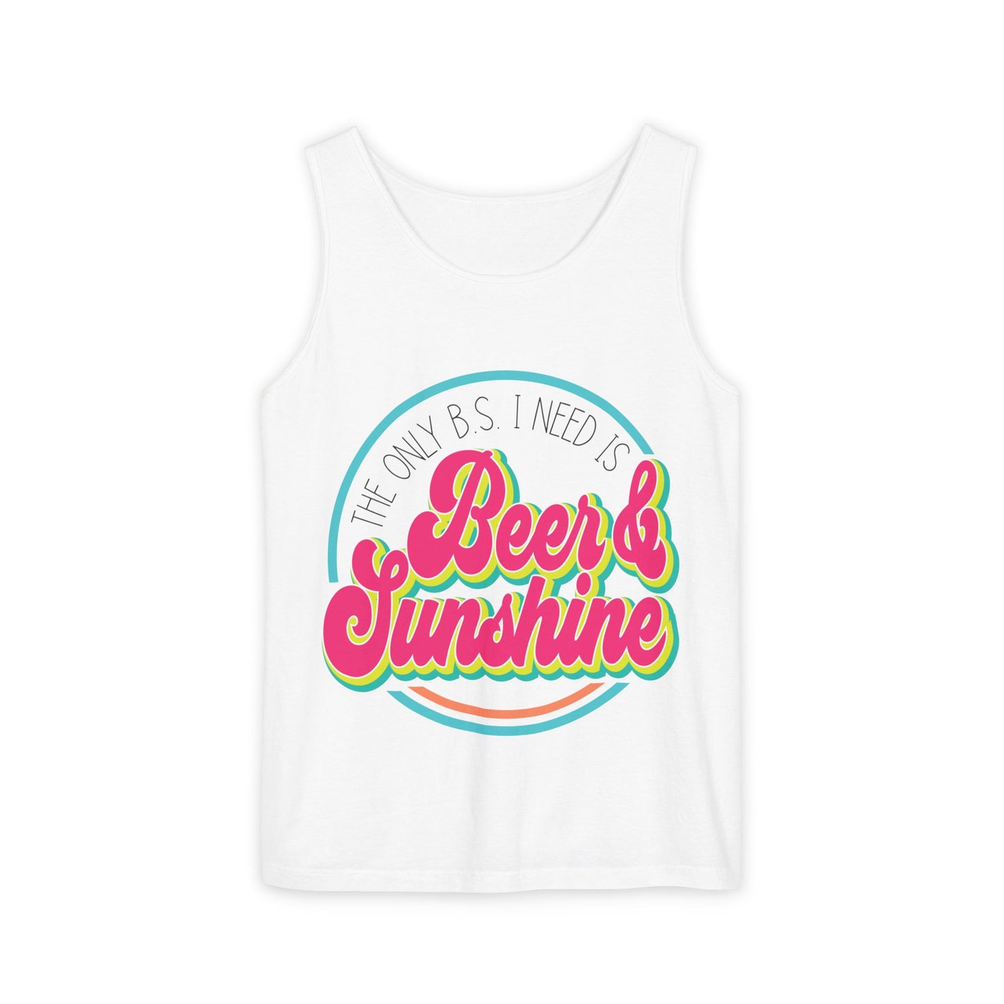 Beer & Sunshine Tank Top – Retro Summer Beer Graphic Tank