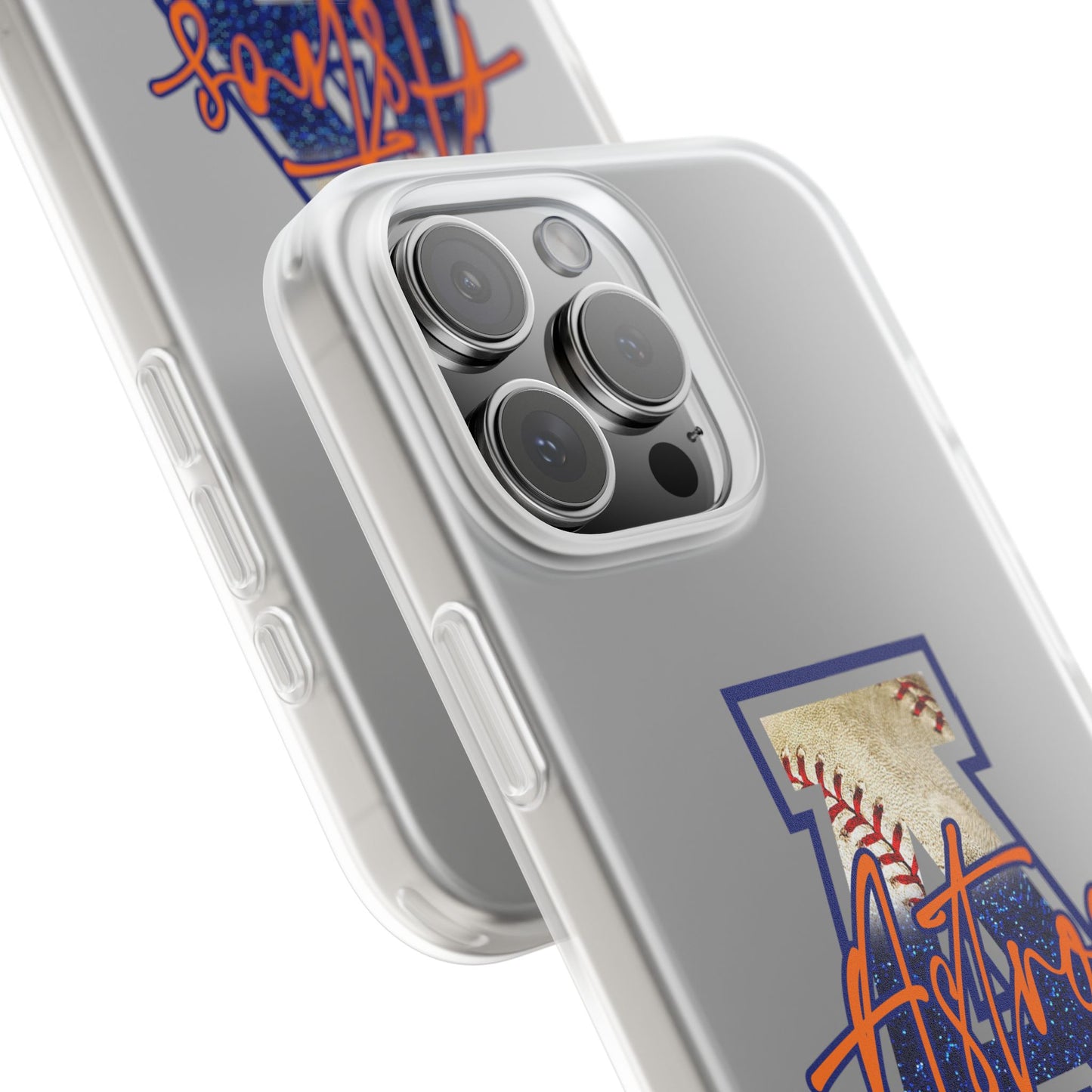 Astros Letter A Phone Case — Baseball Script Design Flexi Case