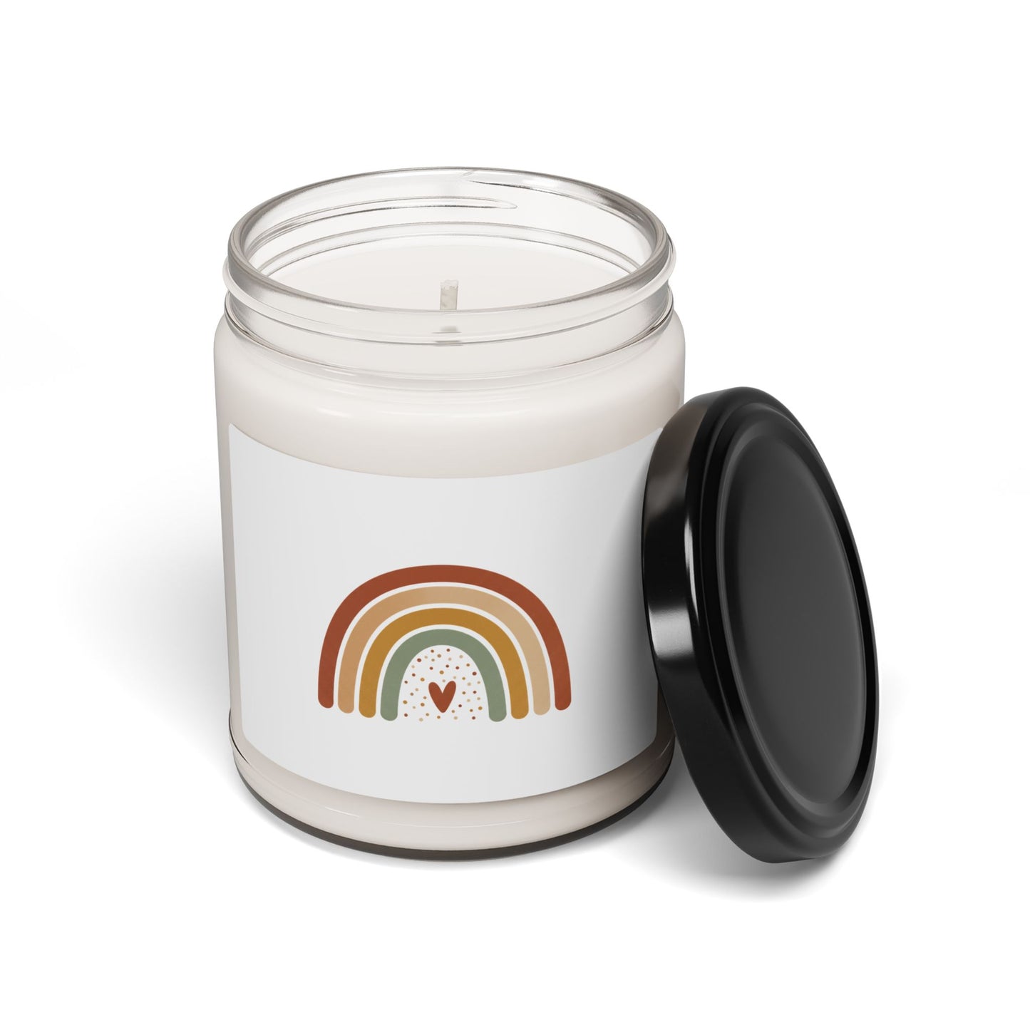 Neutral Rainbow Jar Candle | Boho Rainbow, Muted Desert Arc Scented Soy Candle