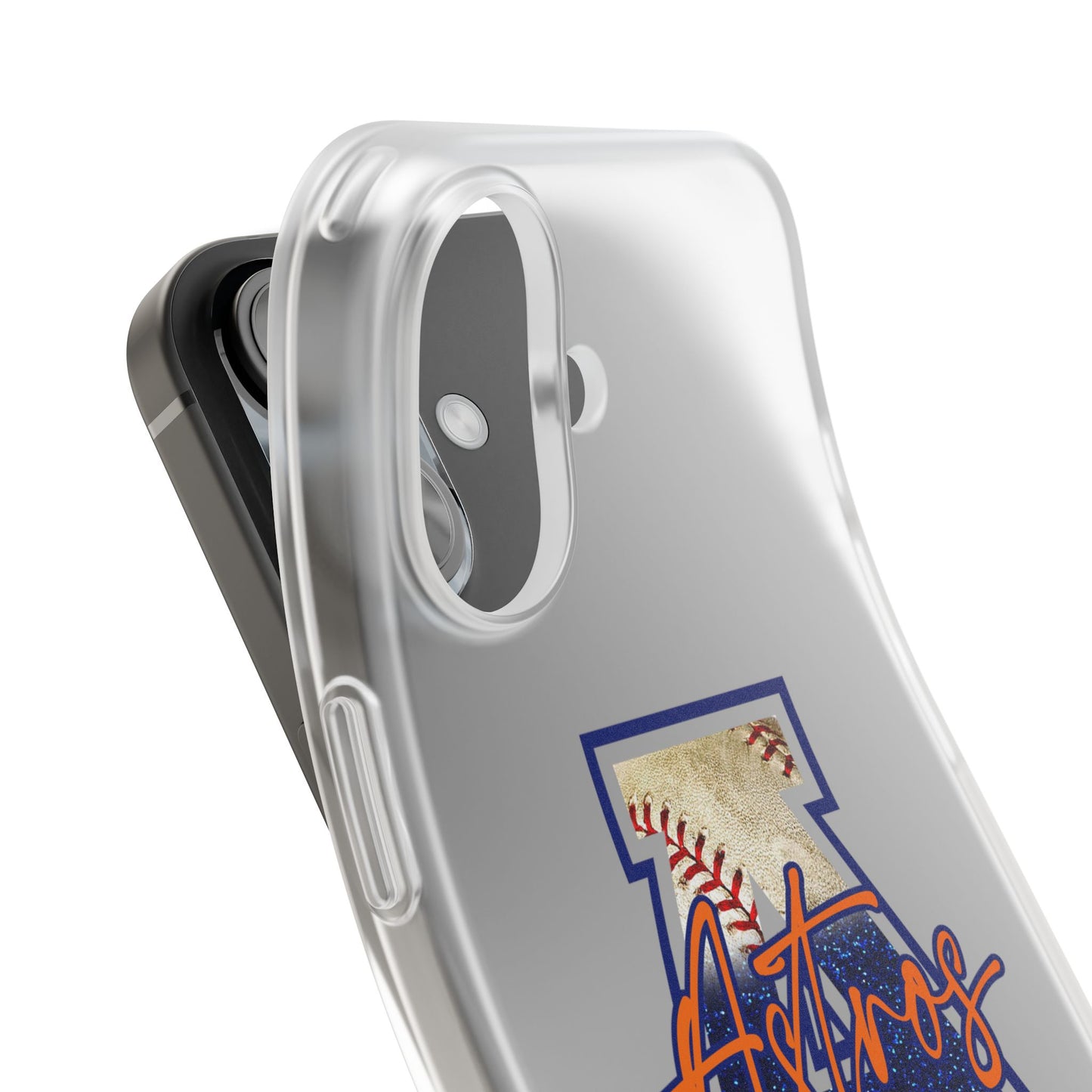 Astros Letter A Phone Case — Baseball Script Design Flexi Case